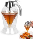 SHIDOW Plastic Honey Dispenser with Leak-Proof Stand, Syrup Dispenser, 6oz Dispenser for Honey Jam Olive Oil Dispenser for Coffee or Tea, for Honey and Syrup
