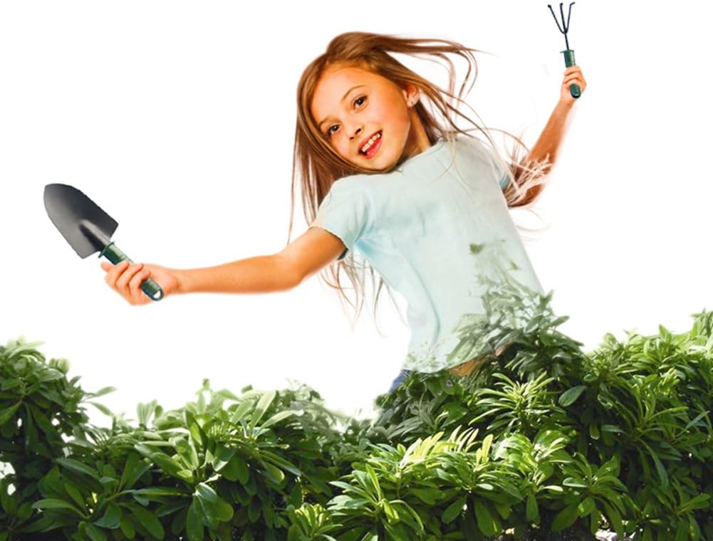 4pcs/1Set Garden Hand Tool Kit Plant Gardening Shovel Spade Rake Trowel Plastic Handle Metal Head Garden Tools