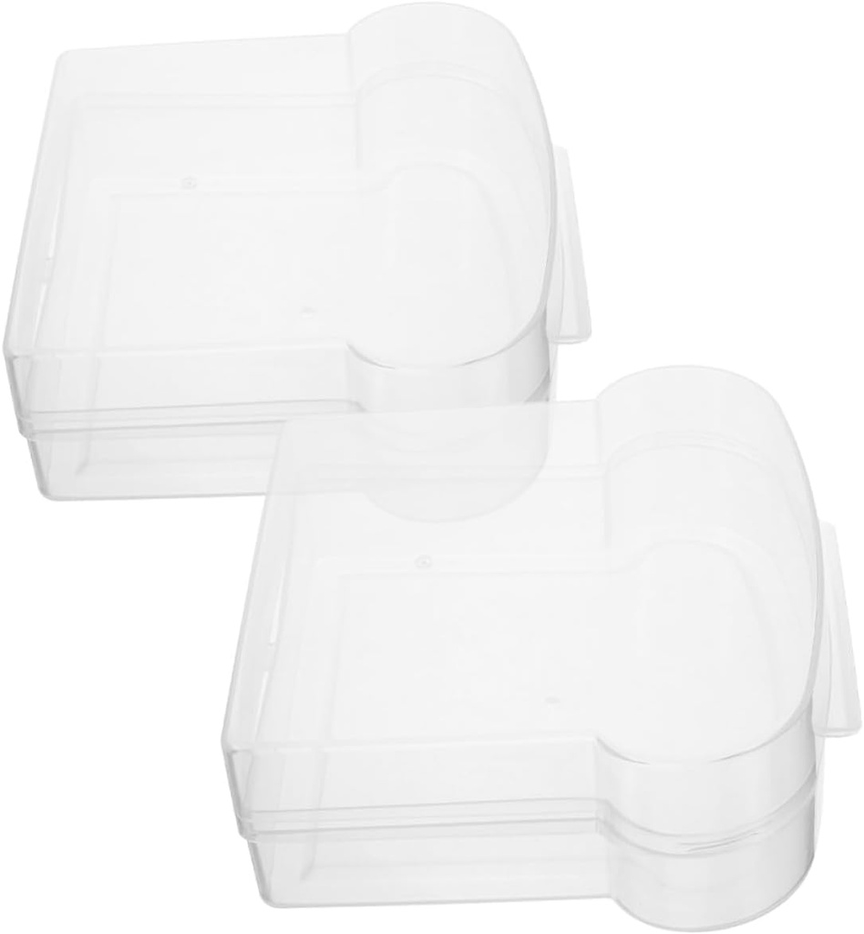 IMIKEYA 2pcs Portable Sandwich Storage Box Bread Toast Holder for Outdoor Camping and Picnics Food Container for Snacks and Fruits Easy to Clean and Reusable