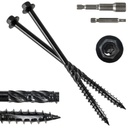 #14 x 6 Wood Structural Screws 50 Pack Hex Head Lag Screws, Rust Resistant Timber Screws for Timber/Log/Landscaping Wood