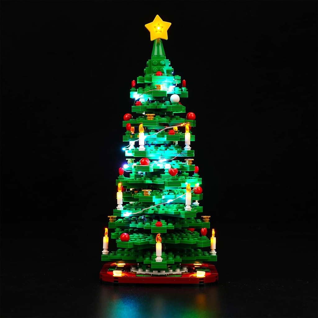 BrickBling LED Light Compatible with Lego Christmas Tree Building Kit,Christmas Décor Lights Compatible with Lego 40573, Upgraded Version Lighting Kit-Not Included The Model
