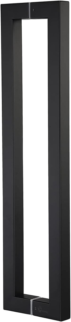 TOGU TG-R3030 Heavy Duty Commercial Grade 600mm/24 inches Square/Rectangle Shape Solid 1.2mm Thick Stainless Steel 304 Push Pull Door Handle, Matte Black Finish