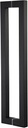 TOGU TG-R3030 Heavy Duty Commercial Grade 600mm/24 inches Square/Rectangle Shape Solid 1.2mm Thick Stainless Steel 304 Push Pull Door Handle, Matte Black Finish