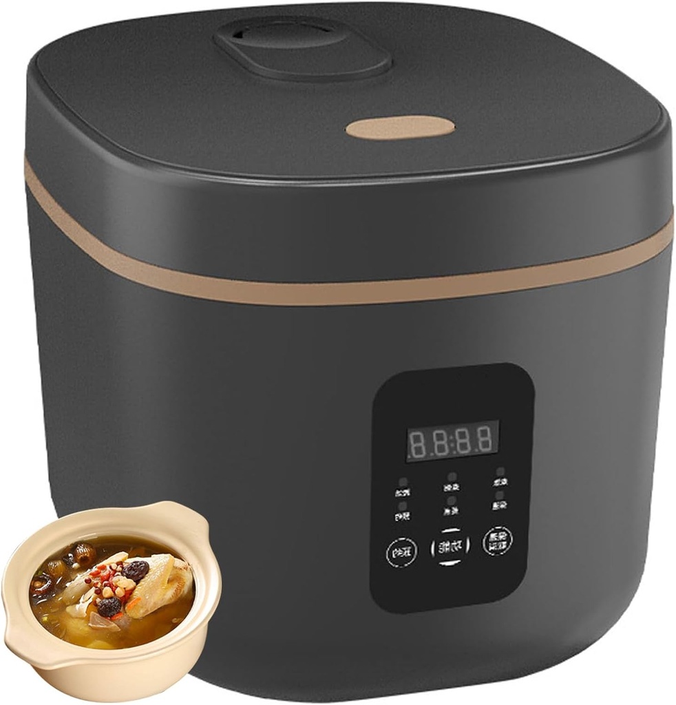 Smart Rice Cooker, 4L Slow Cooker and Steame with 8 Cooking Functions, 12-Hour Smart Appointment and LED Display