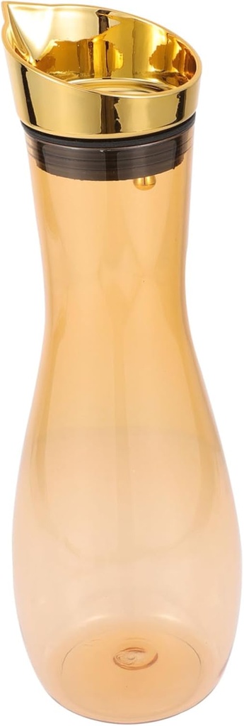 Juice Jug Infuser Plastic Water Pitcher for Iced Tea Fruit-infused Drinks for Parties and Events Design Stylish Gold Plated Lid