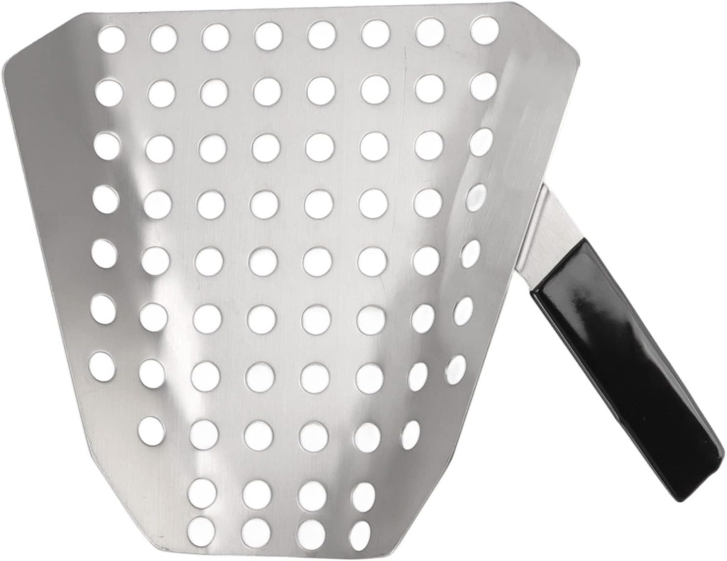 Popcorn Scoop for Popcorn Machine, Scoops for Canisters with Many Small Holes, Stainless Steel French Fry Scoop with a Secure Handle, 7.6 X 7.5 X 4.7 Inches