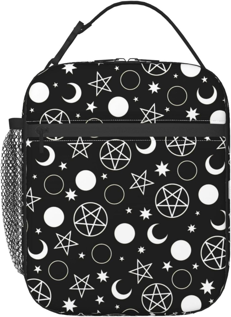 Moon Star Lunch Bag for Women Men Reusable Cooler Insulated Lunch Box Insulated Lunchbox Tote Bag for Office Work Picnic Hiking