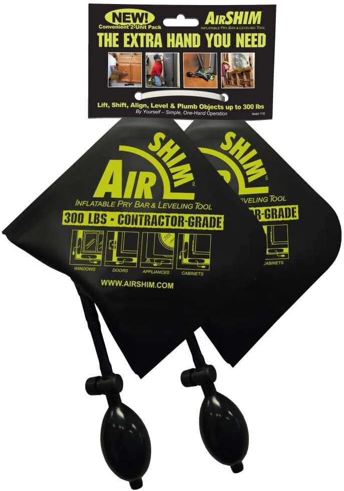 Calculated Industries 1192 Air Shim Inflatable Pry Bar and Leveling Tool; 300 LB Rating; Contractor-Grade Alignment Pump Wedge, Black