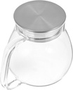1pc Glass Teapot Stainless Steel Lid Manual Coffee Pot for Home Brewing for Tea and Coffee Lovers Easy to Clean and Design