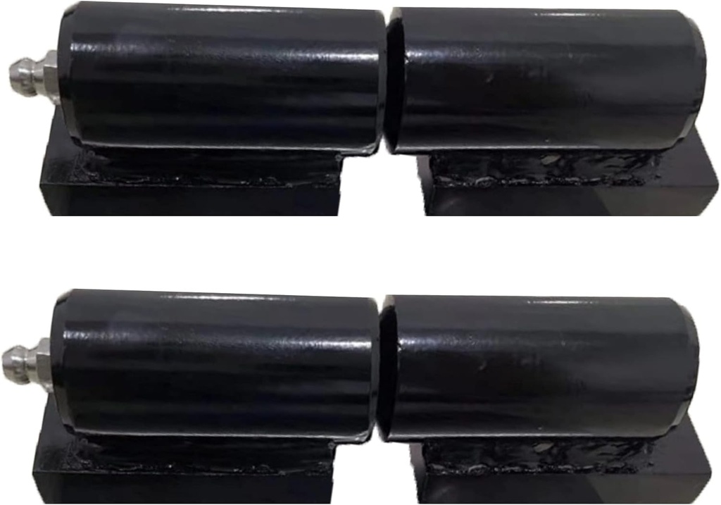 HLMOptimo Heavy Duty Weld-on Barrel Hinges - 5 Inch, 450 Lbs Load Capacity, 2 Packs for Swing Gate, Trailer Ramp, Fence Gate