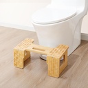 Bamboo Toilet Stool Reversible, 7 inches 9 inches Height Adjustment, Suitable for Adults and Children Toilet Squat Stool, from Sitting to Squatting Position, Effective Relief of Constipation.