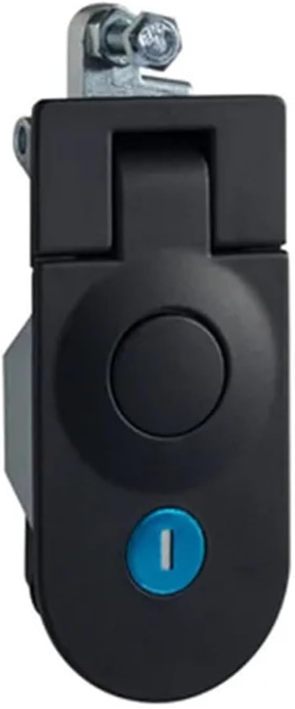 MS609,Metal Box Plane Lock,Distribution Box Cabinet Door Lever Locks,Industrial Compressed Door Locks(No Key,Black_S 0-15MM)