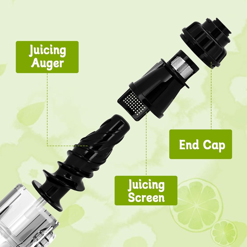 Juicer Replacement Parts, fits O Mega Juicer Models NC900HDC, NC900HDS, NC800HDS, NC800HDR, 8006, 8005, 8004, 8003, Insert Conical Juicer Strainer Augers and End Caps (End Cap)