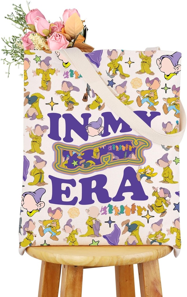 CMNIM Fairy Tales Gifts In My Era Tote Bag Seven D- Fans Gift Themed Cartoon Character Reusable Grocery Bag