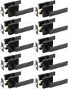 home improvement direct 10 Pack Matte Black Door Handles Privacy Door Lever with Lock, Keyless Interior Door Handle for Right/Left Handed Doors, Heavy Duty Square LockSet for Bedroom, Bathroom