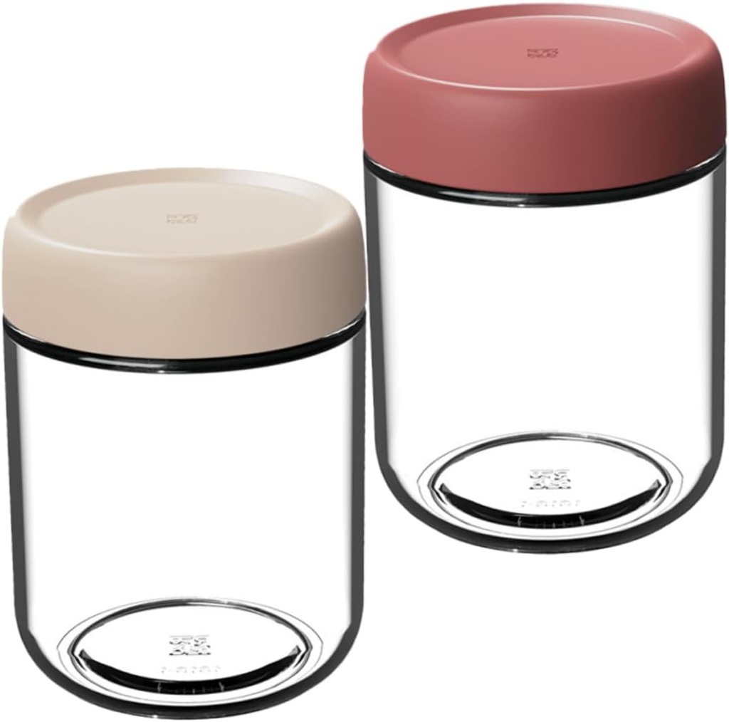 2pcs Airtight Glass Sealing Jar Food Storage Canisters for Tea Nuts and Snacks Kitchen Containers Wide Mouth and Leak Lid