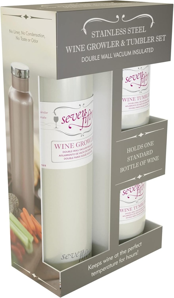 Icy Hot Hydration SevenFifty 750mL- Pearl White Growler/2 Tumbler