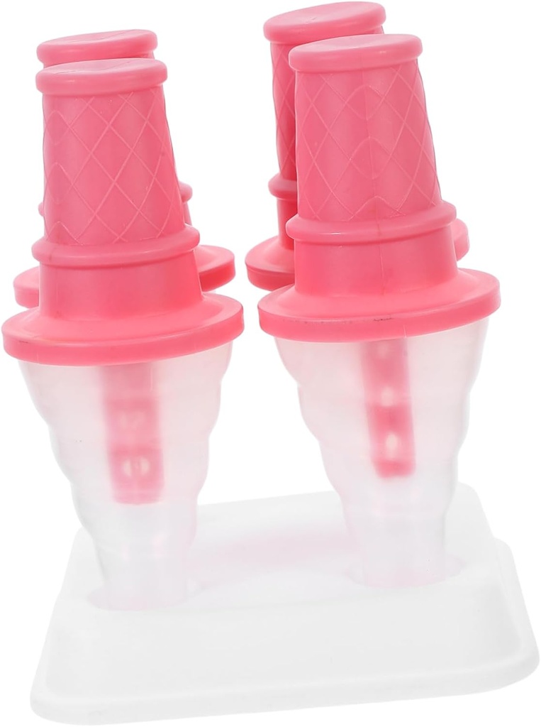DIY Ice Lolly Maker Popsicle Molds Premium Food Grade PP Ice Cream Mould for Homemade Treats Reusable Easy Clean for Family Fun Pink