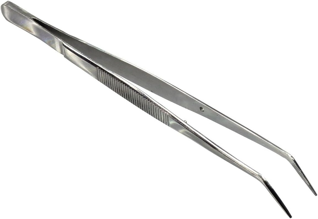 HTS 171C6 6.25" Curved Stainless Steel College Tweezers