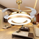 Contemporary Stealth Fan Light LED Fashionable Minimalist Living Room Restaurant Bedroom Study Children's Room Villa Hotel Ceiling Fan Light Remote Electric Fan Light (Style 26)
