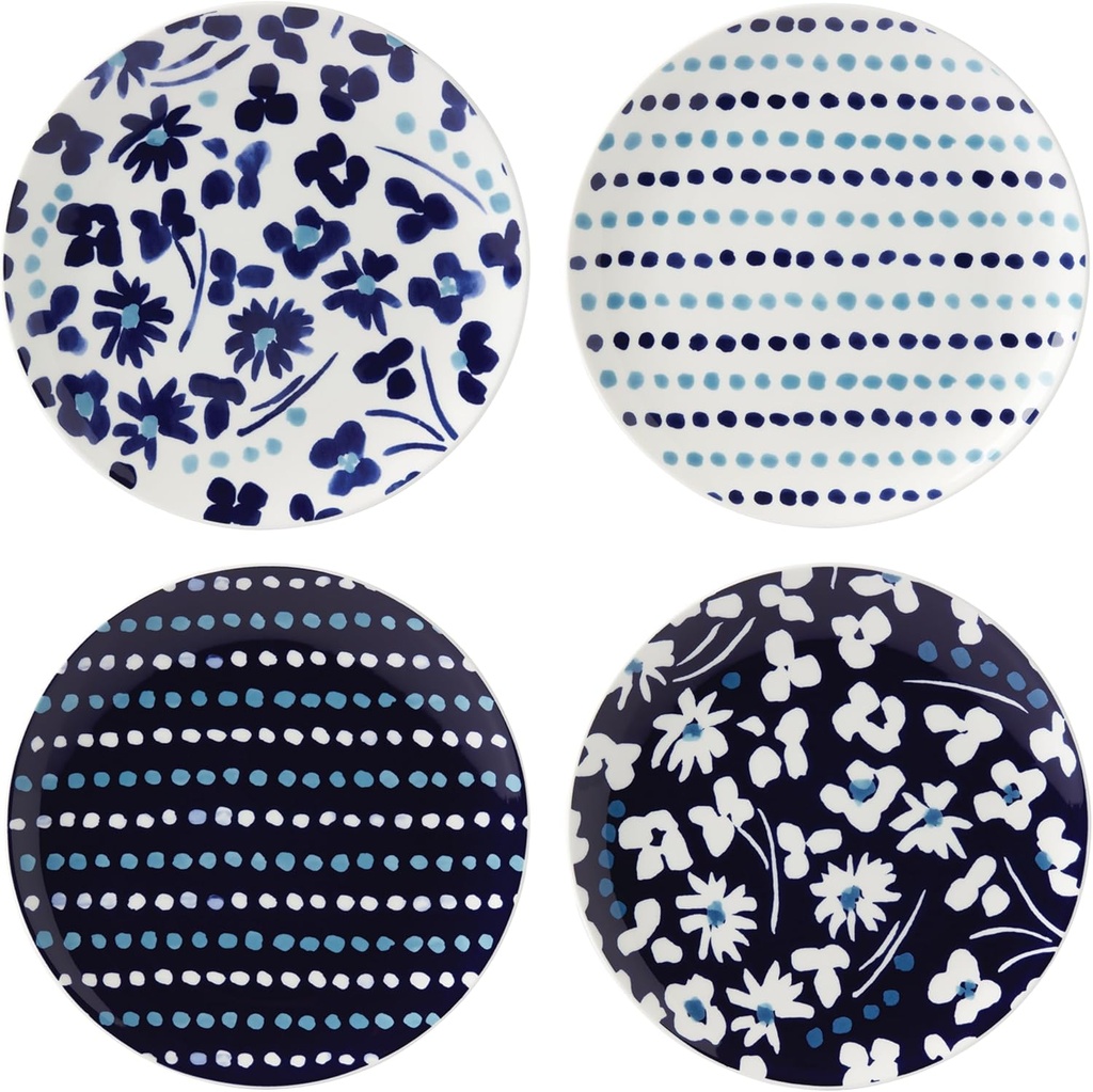 Kate Spade New York Floral Way 4-Piece Accent Plate Set, 4.01, Multi