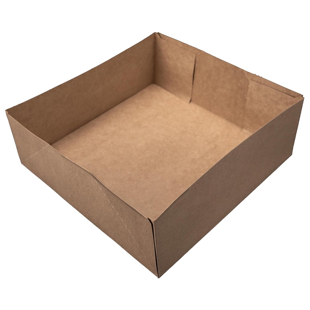 Southern Champion Tray 0121 Kraft Paperboard 4 Corner Pop Up Food and Drink Stadium Tray, 10-1/2" Length x 10-1/2" Width x 3-11/16" Height (Case of 200)
