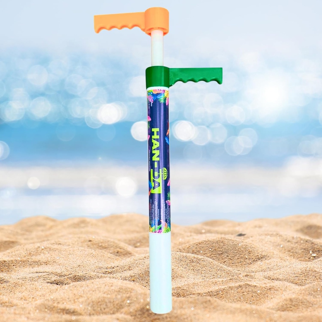 HAN-DA Beach Umbrella Sand Anchor - Portable Sand Remover & Digger Tool, Sand Hole Digger, Watch The Video for Proper use. If it Comes Apart from overstretching, it’s not Broken