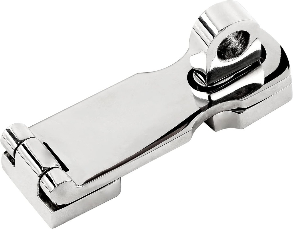 1 Pcs 3 Inch Marine Grade Door Hasp, 316 Stainless Steel Swivel Safety Hasp, Heavy Duty Door Hasp with Turning Padlock Eye Mount