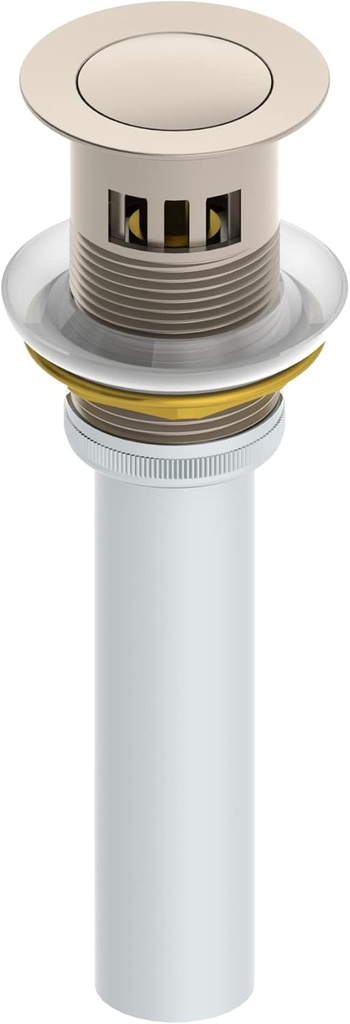 Symmons Push Pop Bathroom Sink Drain, Satin Nickel