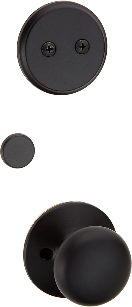 Schlage F94-PLY Plymouth Knob Dummy Interior Pack from The F-Series, Matte Black