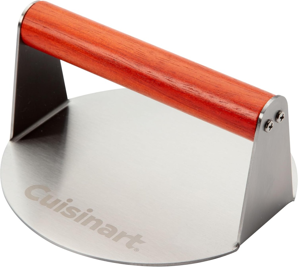 Cuisinart 6" Stainless Steel Smashed Burger Press, Juicy and Crispy Burgers for BBQs, Cookouts