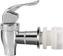 Replacement Spigot for Beverage Dispenser，Silver Push Style Spigot for Beverage Dispenser Carafe, Water Dispenser Replacement Faucet