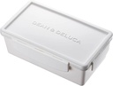 Dean & Deluca Lunch Box, Medium, White, 28.2 fl oz (800 ml), Microwave Safe, Dishwasher Safe, Bento Box, Compact, Simple