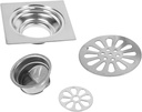Thick Stainless Steel Anti-Odour Bathroom Floor Siphon Cover Drain Door Shower Drainer (Type 2) (Type 3)