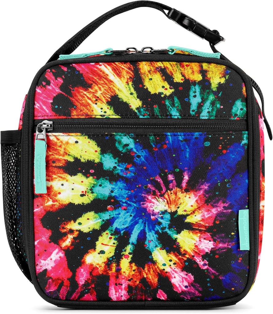 Choco Mocha Kids Lunch Box for Girls, Lunch Bag for Girls Toddler, Insulated Lunch Bag for School, Tie Dye Lunch Boxs for Girl, Colorful