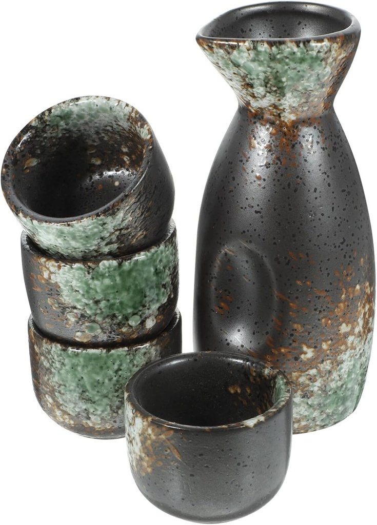 Luxshiny 1set Japanese Ceramic Sake Set Sake Kettle Cups Elegant Tableware for Tea and Drinks Reusable for Home Decor and Special Occasions