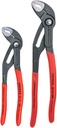 KNIPEX Tools - 2 Piece Cobra Pliers Set (87 01 180 & 87 01 250) (003120V01US), Red
