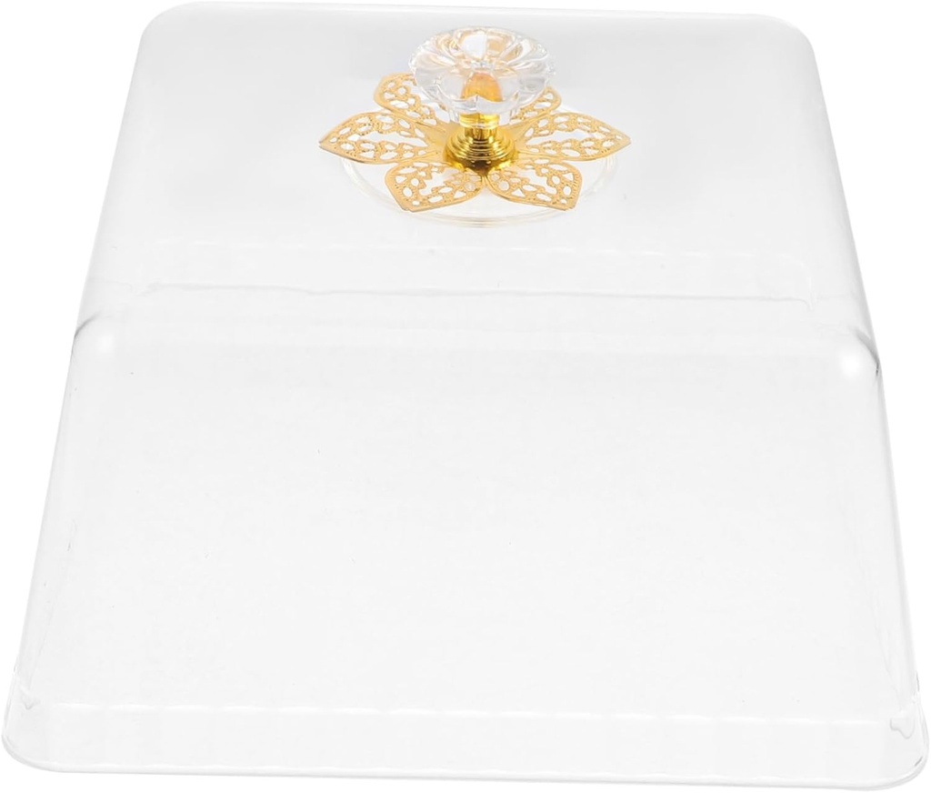 HEALLILY Square Cake Carrier Grippy Seamless Covers Design Food Lid Decor Reusable Cake Lid