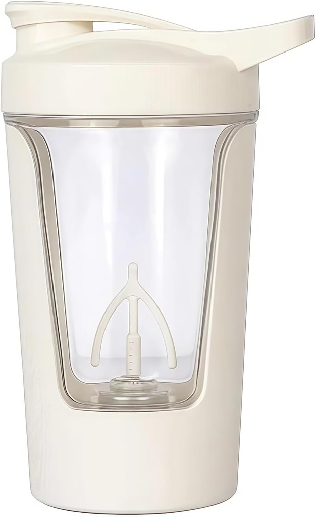 Electric Mixing Cup, Automatic Mixing Cup, 450ml Coffee Mixer, Kettle, Gym, Outdoor Travel Cup, Kitchen Tools Food Processor Blender Accessories and Parts(White)