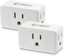 Unidapt Multi Plug Outlet Extender 2 Pack - 3 Way Wall Outlet Splitter, Cruise Ship Essentials Power Plug Adapter, Compact Travel Wall Tap Expander, Flat Angled Design, Home, Office, Dorm - White