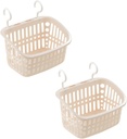 PRETYZOOM 2pcs Hanging Wall Basket Toiletries Holder Kitchen Storage Basket Bathroom Cabinet Organizer