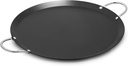 IMUSA 13.5in Carbon Steel Nonstick Round Comal with Metal Handles, Black