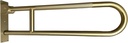 ANHEL 30” Stainless Steel Bathroom and Toilet Grab Bar - Foldable, Flip-Up, U-Shaped, Anti-Slip with Textured Grip, Screw-in for Elderly, Disabled, Handicapped Support, Brushed Gold