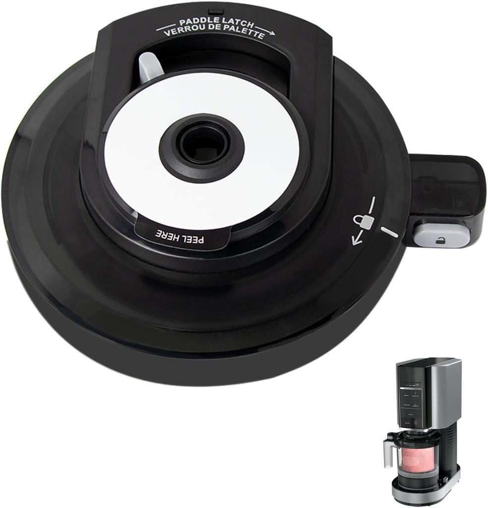 Reusable Replacement Outer Bowl Lid for Ninja NC301 Ice Cream Maker - Compatible with NC299AMZ/NC300 Series, No Paddle