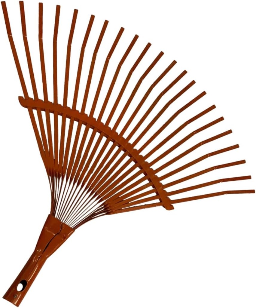 Garden Metal Rake Head 22 Teeth Leaf Rake for Yard 2 in 1 Design Handle for Grass Cleaning
