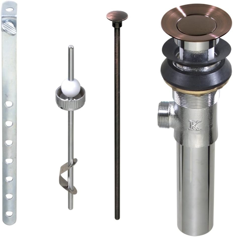 Keeney K820-77VB Bathroom Sink Mechanical Pop Up Drain, Venetian Bronze