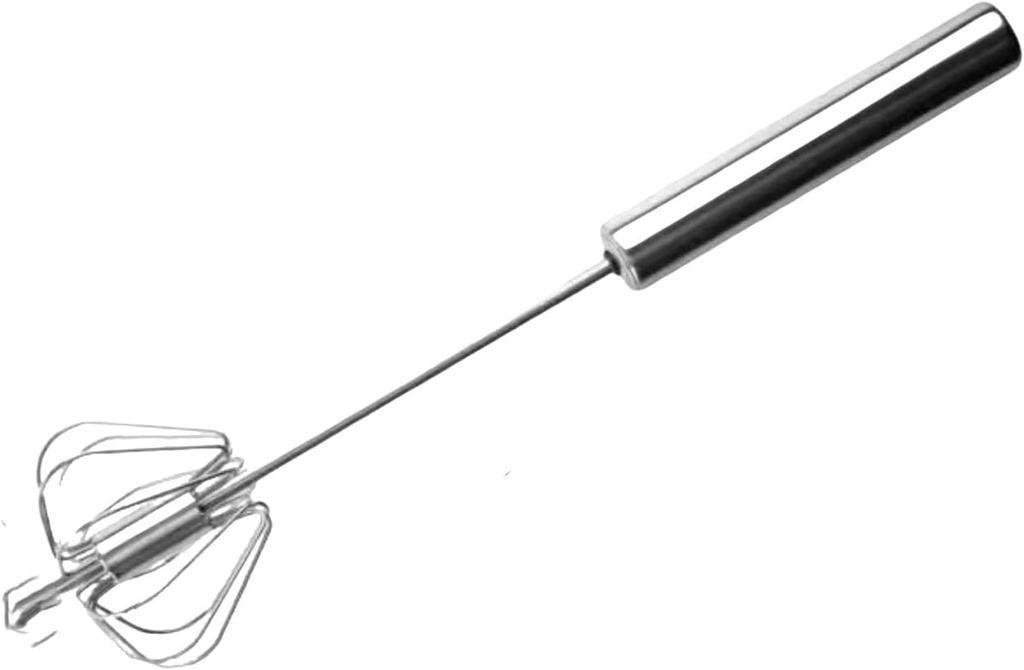 2 Pieces of Stainless Steel semi-Automatic Egg Beater, Rotating Cream Egg Mixer, Household Manual Egg Beater, Baking Tool