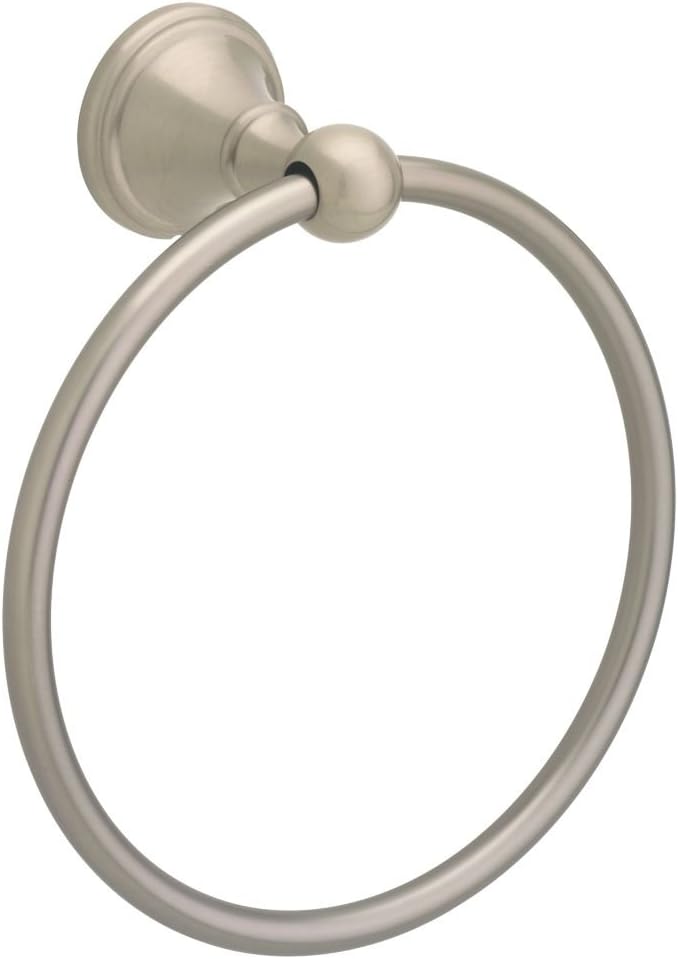 DELTA FAUCET 138033 Crestfield, Bath Hardware Accessory, Towel Ring, Satin Nickel