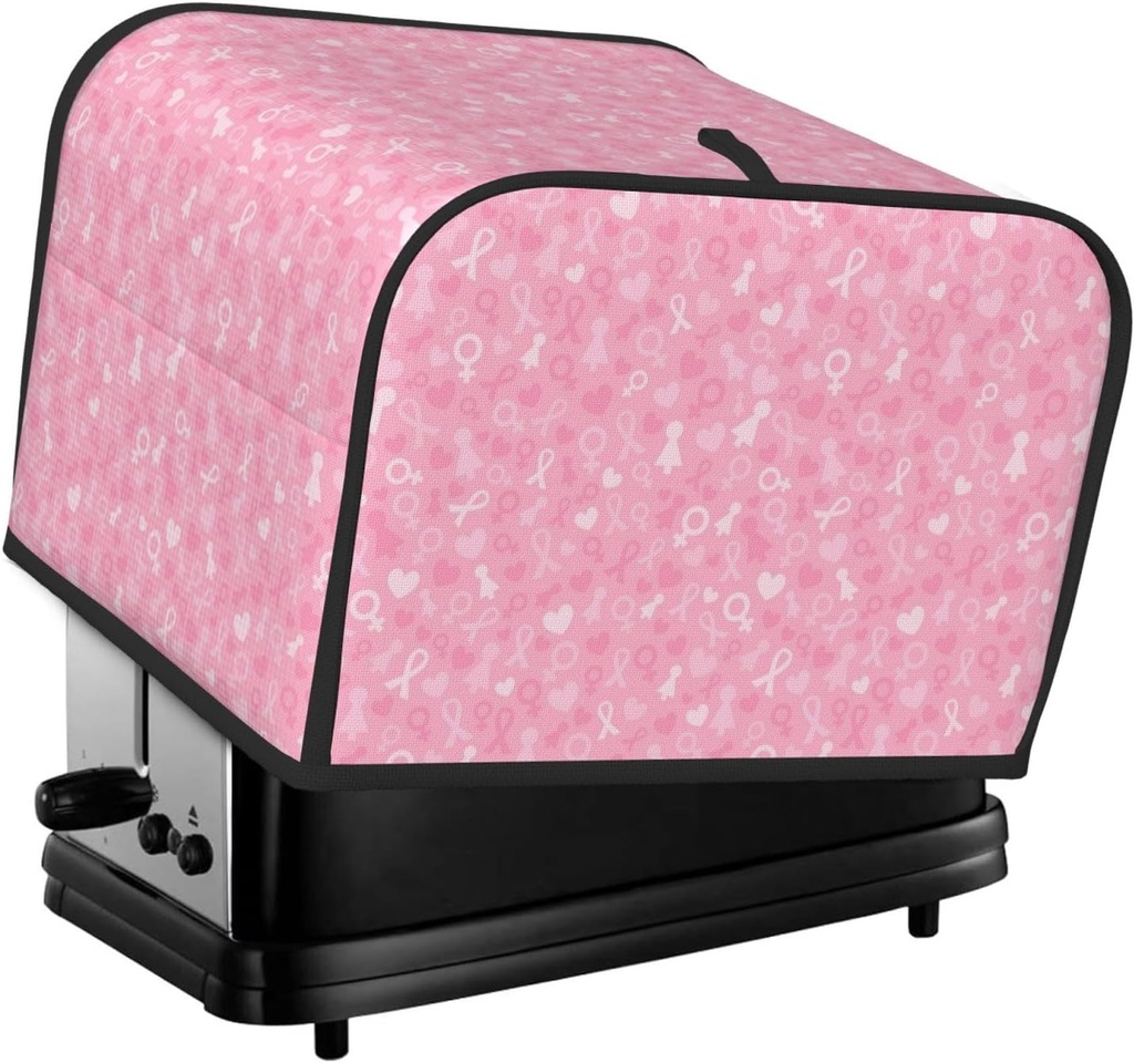 Oven Cover Kitchen Bread Machine Protector,4 Slice Toaster Cover For Home,Fingerprint Coaster Cover,Kitchen Small Appliance,Breast Cancer Awareness