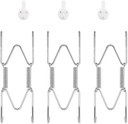 Bilillo 3 Pack Plate Hangers for The Wall, Suitable for 4-6 inch Art Plate, Stainless Steel Invisible Heavy Duty Wire Plate Holder with Wall Hooks, Plate Hangers for Displaying Plates, Silver